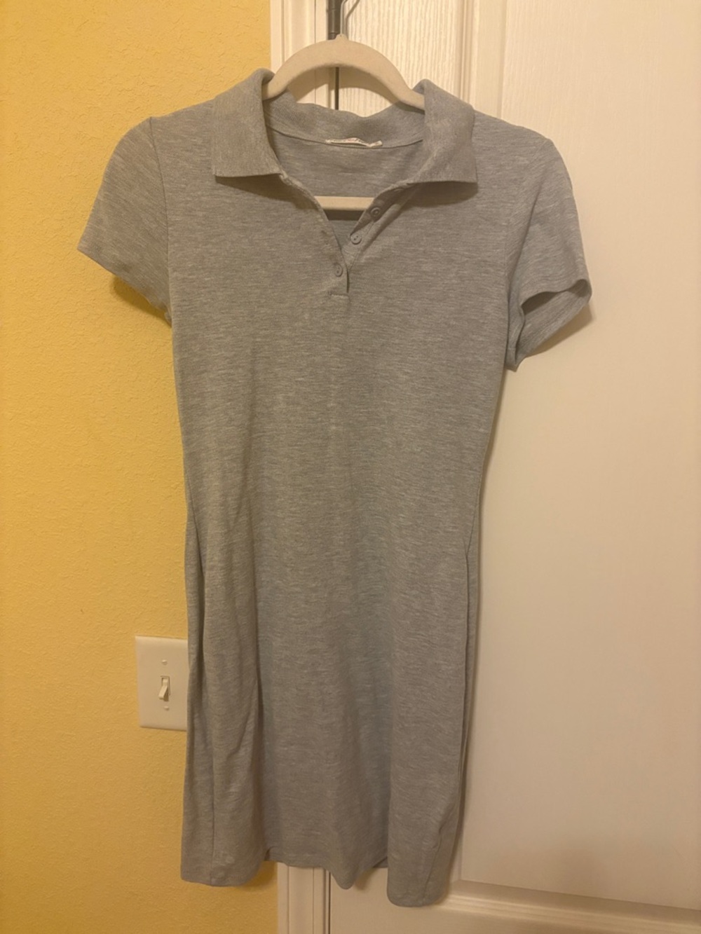 Casual Heather Gray Polo Dress